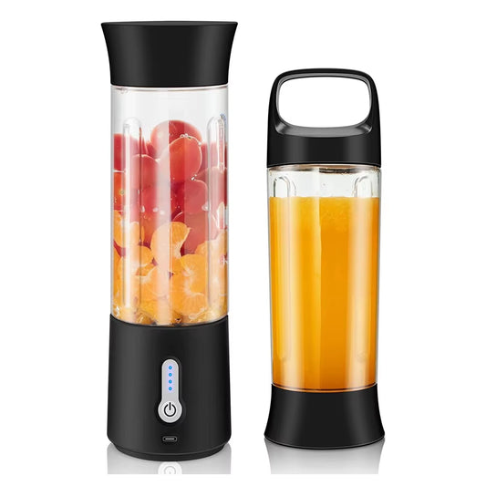 Mini Blender for Shakes and Smoothies 500Ml Personal Blender with Rechargeable USB Two Bottles Travel Blenders